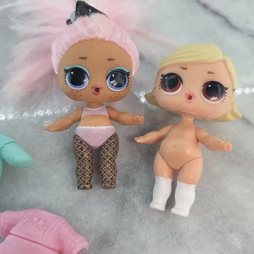 LOL Surprise Dolls Bundle 2 Dolls Outfits Accessories Pink Hair Snow Mermaid